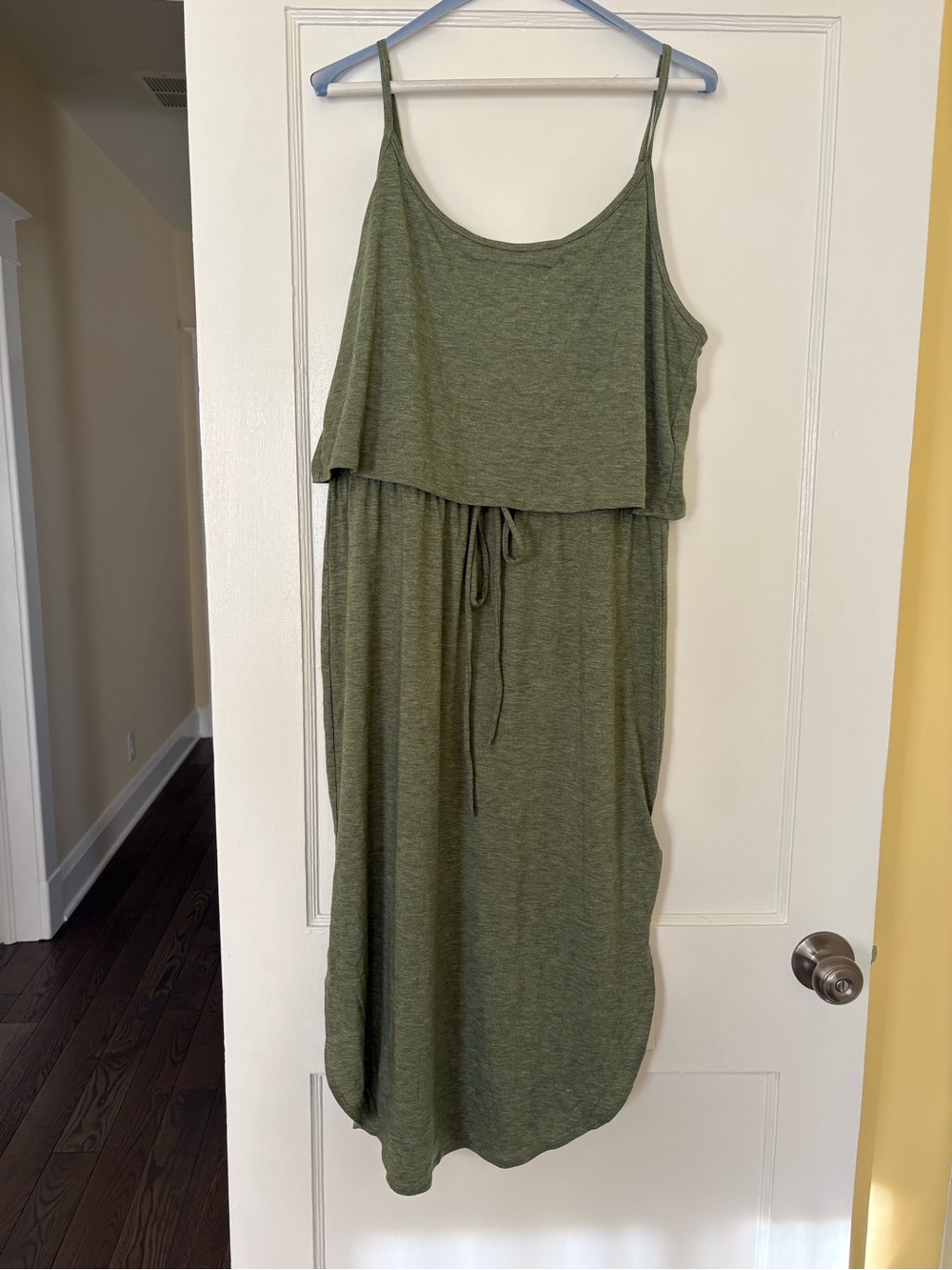 HALARA Olive Green Layered Maxi Dress